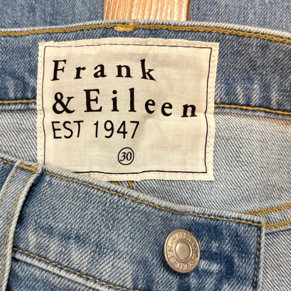 Frank & Eileen Jeans Womens 30 Blue Monaghan Straight Leg Raw Hem Denim NWOT - Picture 4 of 8